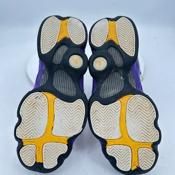 Nike Air Jordan 13 Retro Lakers Youth Size 6.5Y Women 8 884129-105 White Shoes - Picture 8 of 11